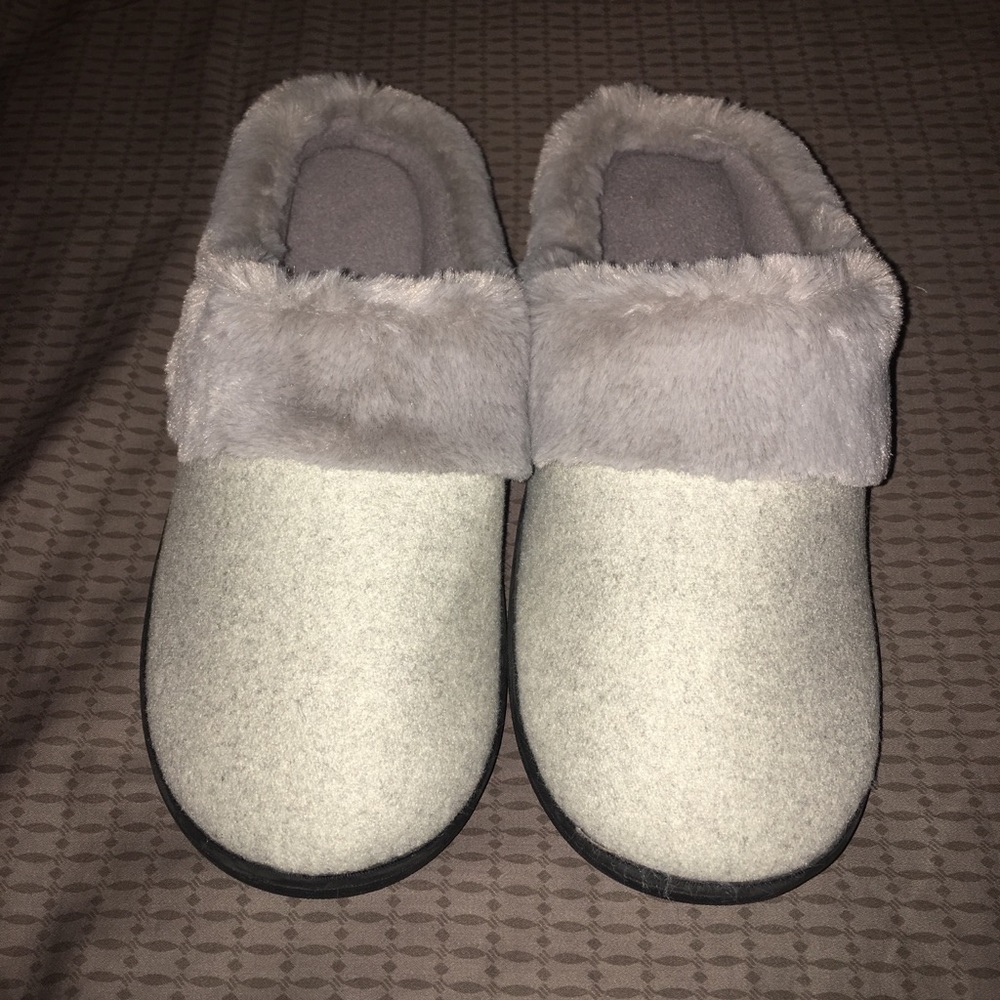Grey Slippers NWOT